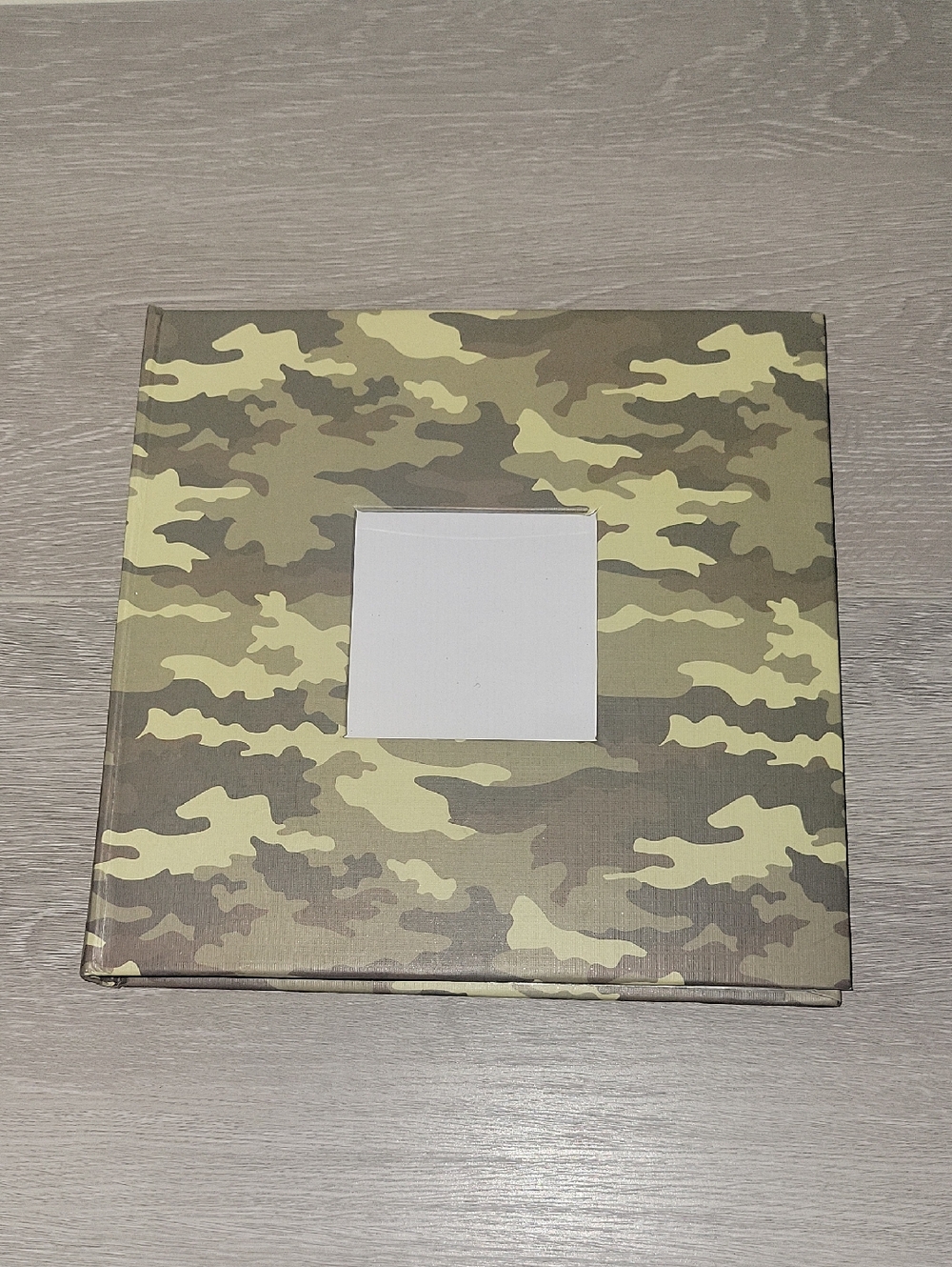 Camo Pattern Square Photo Album - Green & Tan